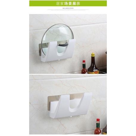 [BJ商城］台灣現貨🇹🇼壁掛式鍋蓋架 免打孔 無痕掛架 鍋蓋架 廚房收納 廚房壁掛-細節圖5