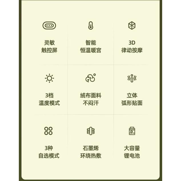 ［BJ商城］台灣現貨🇹🇼熱敷腰帶 震動加熱版 大姨媽緩痛 例假神器 肚子保暖 月事熱敷貼 經痛熱敷 暖暖包 例假緩痛按摩-細節圖3