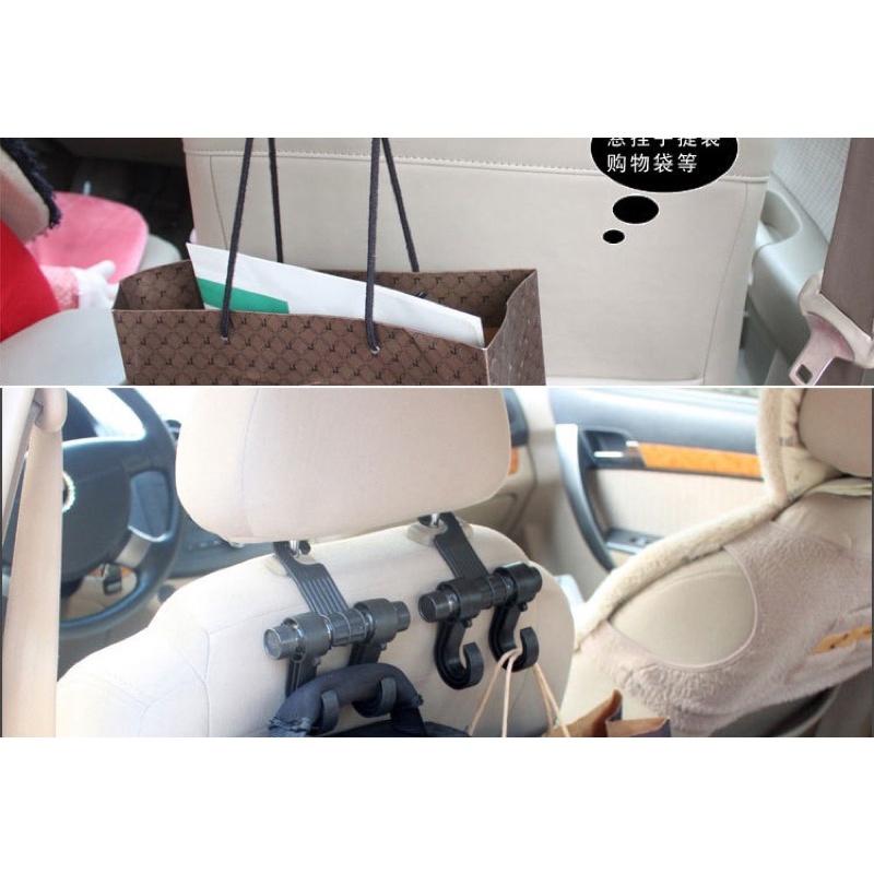 [BJ商城］台灣現貨🇹🇼 汽車雙頭大掛鈎 車內用雙掛鈎 車載多功能椅背置物塑料鈎-細節圖7