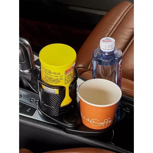 [BJ商城］🇹🇼車用杯架 多功能 水杯架 汽車杯架 飲料架 置杯架 雙杯架 碗裝 泡麵擴充架 一分二水杯固定架-細節圖3