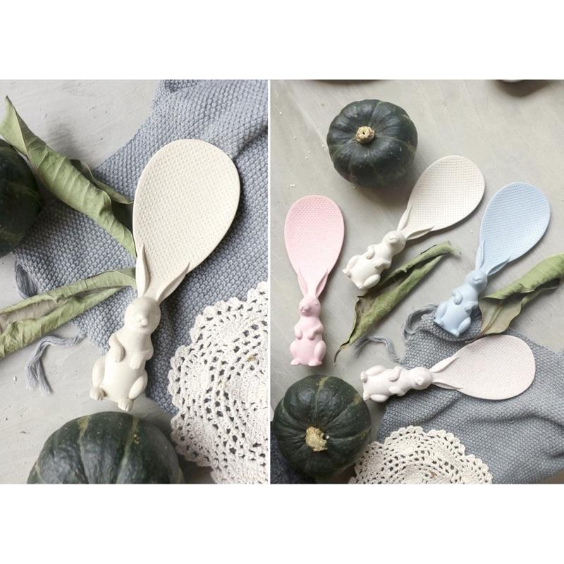 [BJ商城］台灣現貨🇹🇼日本超人氣 站起來！兔子飯勺 小麥桔梗環保飯勺 站立飯勺 飯勺 兔子飯勺 飯勺子 飯匙-細節圖2