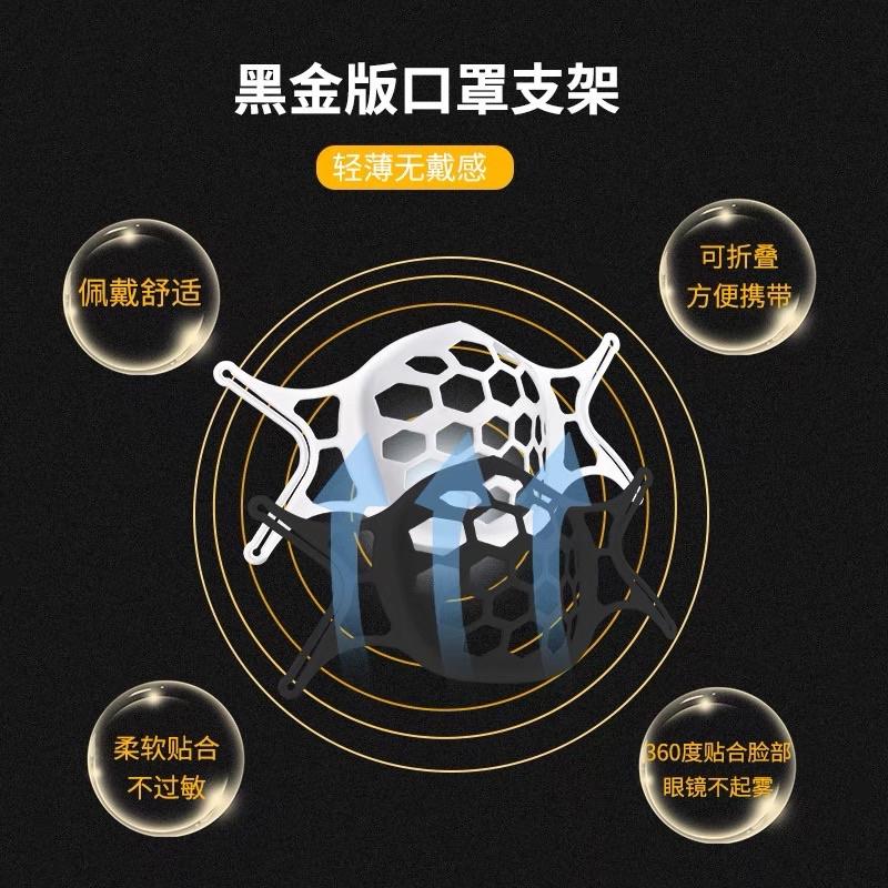 ［BJ商城］台灣現貨🇹🇼 2021防疫新款口罩支架硅膠帶掛繩口罩防悶內托支架可折疊立體口罩輔助配件-細節圖2