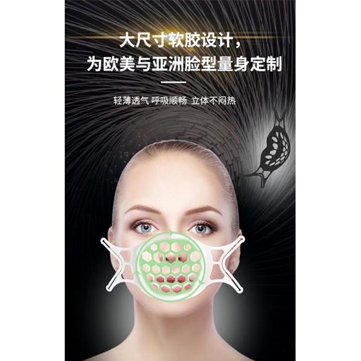 ［BJ商城］台灣現貨🇹🇼 2021防疫新款口罩支架硅膠帶掛繩口罩防悶內托支架可折疊立體口罩輔助配件-細節圖6