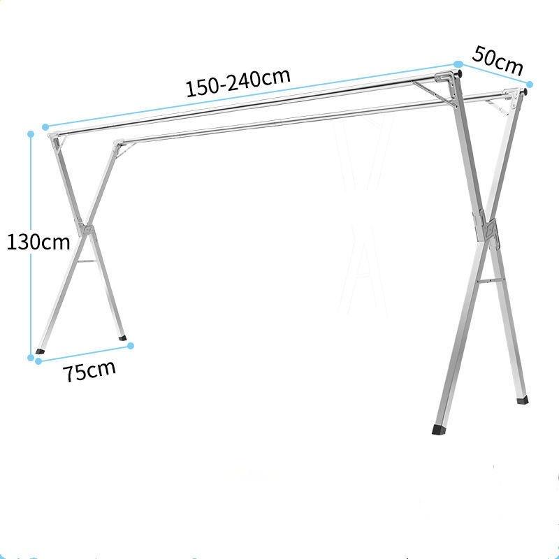 [BJ商城］台灣現貨🇹🇼不鏽鋼衣架 吊衣架 掛衣架 晾衣架 衣帽架 曬衣桿 晾衣桿 掛衣桿落地折叠室内家用阳台室外卧-細節圖5