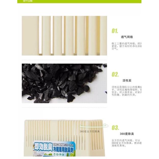 [BJ商城］台灣現貨🇹🇼日本進口SANADA 冰箱除臭劑 活性炭除味劑 吸味脫臭劑 去味-細節圖4