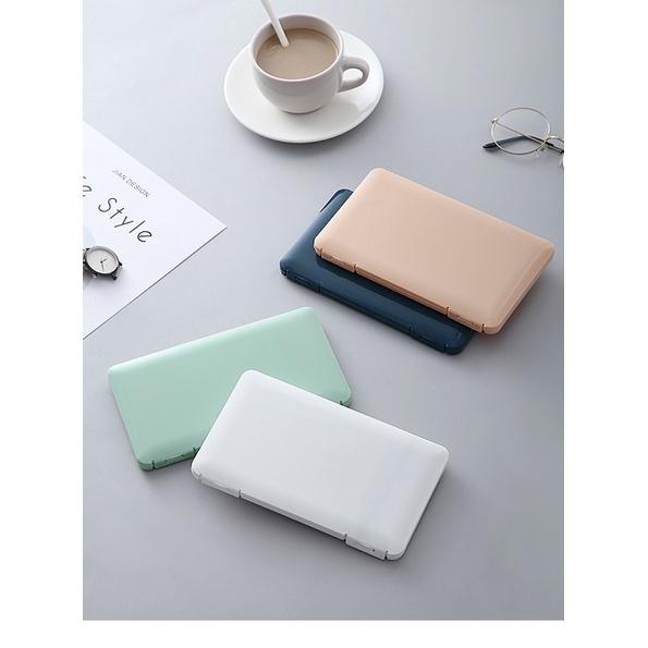 [BJ商城］台灣現貨🇹🇼簡約口罩口罩收納 收納盒 隨身盒 拋棄式口罩收納 一次性口罩收納 旅行盒 外出盒 口罩盒 口罩夾-細節圖6