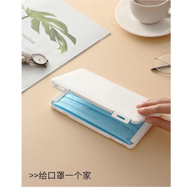 [BJ商城］台灣現貨🇹🇼簡約口罩口罩收納 收納盒 隨身盒 拋棄式口罩收納 一次性口罩收納 旅行盒 外出盒 口罩盒 口罩夾-細節圖8