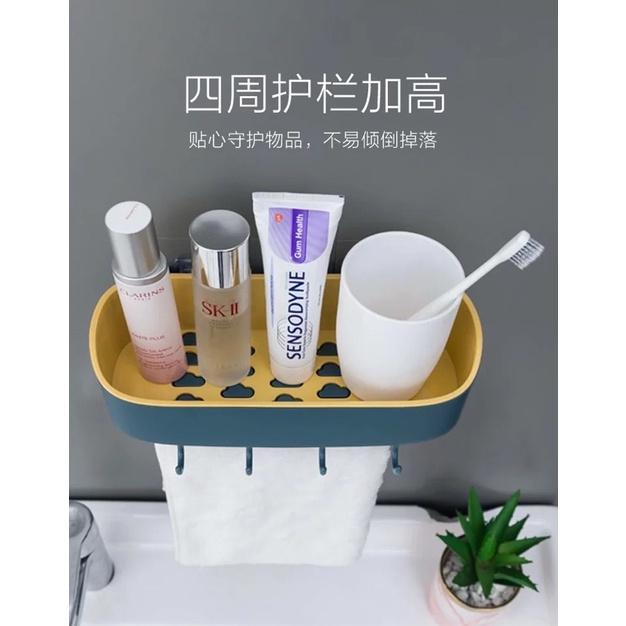 ［BJ商城］台灣現貨🇹🇼簡約北歐風收納置物架 浴室置物架 浴室收納架 置物架 收納架 無痕 浴室 廚房-細節圖4