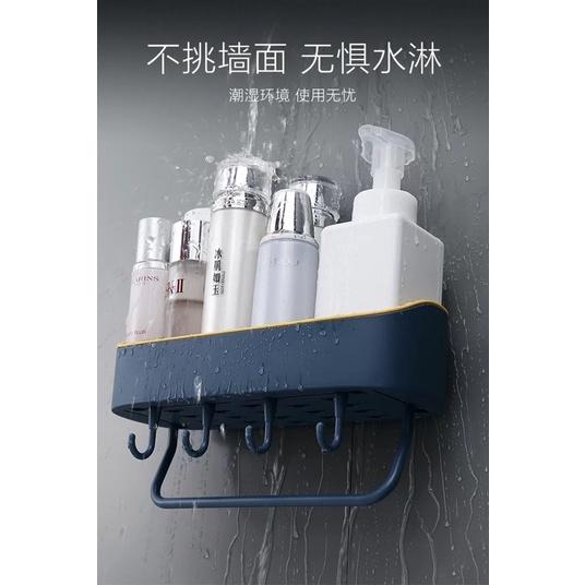 ［BJ商城］台灣現貨🇹🇼簡約北歐風收納置物架 浴室置物架 浴室收納架 置物架 收納架 無痕 浴室 廚房-細節圖5