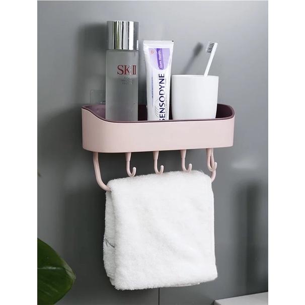 ［BJ商城］台灣現貨🇹🇼簡約北歐風收納置物架 浴室置物架 浴室收納架 置物架 收納架 無痕 浴室 廚房-細節圖6