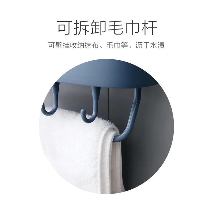 ［BJ商城］台灣現貨🇹🇼簡約北歐風收納置物架 浴室置物架 浴室收納架 置物架 收納架 無痕 浴室 廚房-細節圖7