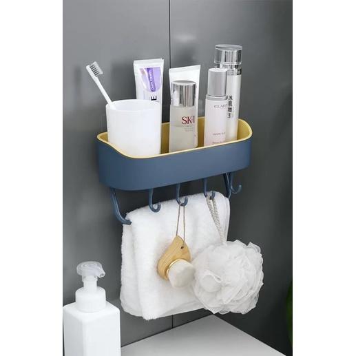 ［BJ商城］台灣現貨🇹🇼簡約北歐風收納置物架 浴室置物架 浴室收納架 置物架 收納架 無痕 浴室 廚房-細節圖8