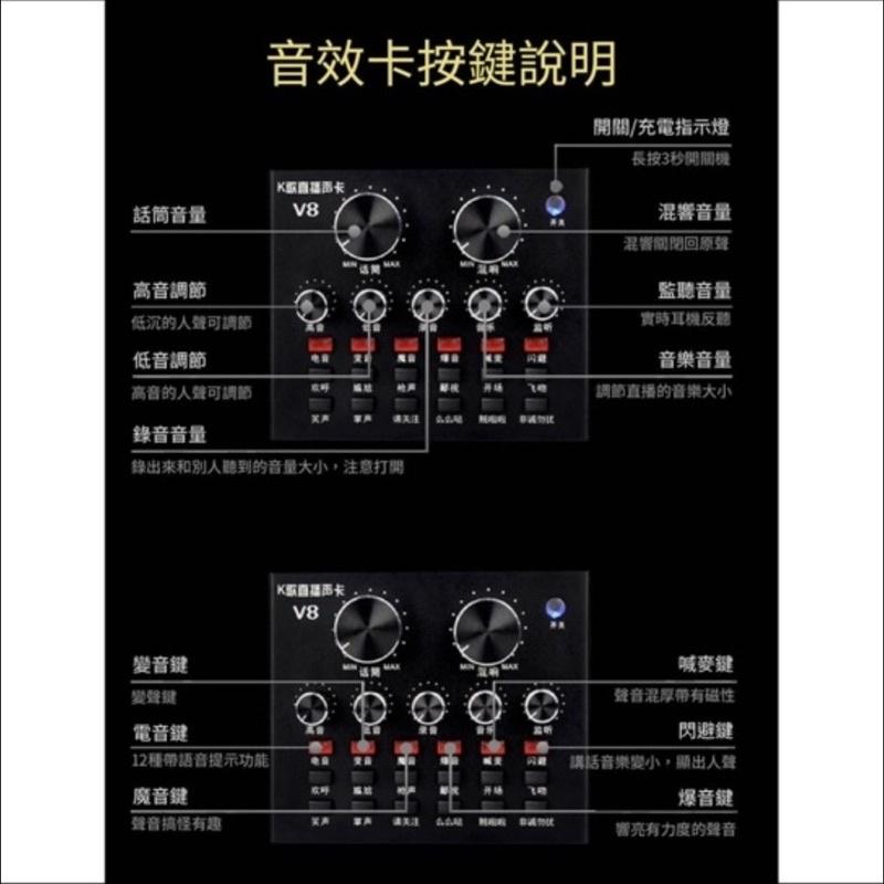 ［BJ商城］台灣現貨🇹🇼電容麥克風 音效卡 聲卡 手機直播麥克風 直播音效卡 電容式麥克風 V8音效卡直播神器小奶瓶-細節圖8