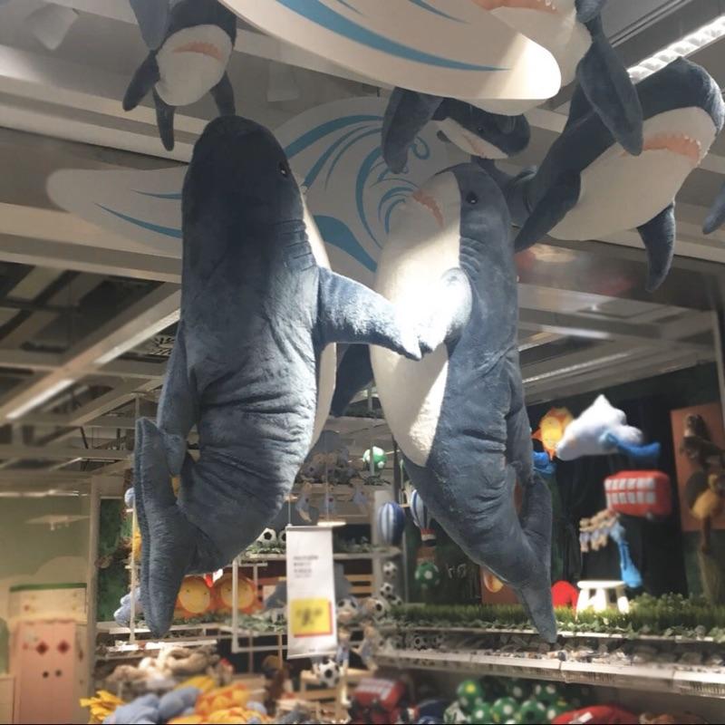 ［BJ商城］台灣現貨🇹🇼宜家 同款80 CM布羅艾大鯊魚毛絨公仔玩具 鯊魚寶寶抱枕靠枕-細節圖3