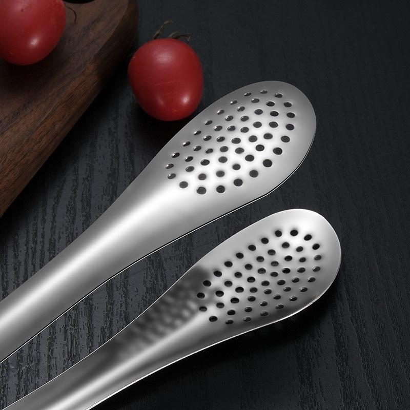 [BJ商城］🇹🇼201不鏽鋼食品夾 多用途食品夾 多功能 烤肉夾 麵包夾 沙拉夾 白鐵夾 自助餐夾 加厚-細節圖3