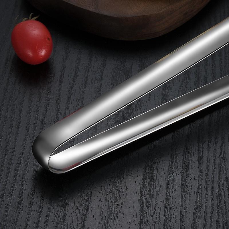 [BJ商城］🇹🇼201不鏽鋼食品夾 多用途食品夾 多功能 烤肉夾 麵包夾 沙拉夾 白鐵夾 自助餐夾 加厚-細節圖4