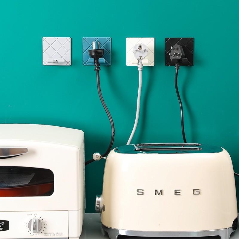 ［BJ商城］台灣現貨🇹🇼 折疊插座掛鈎廚房電器掛電線插頭粘鈎放插座電源線的收納掛架-細節圖2