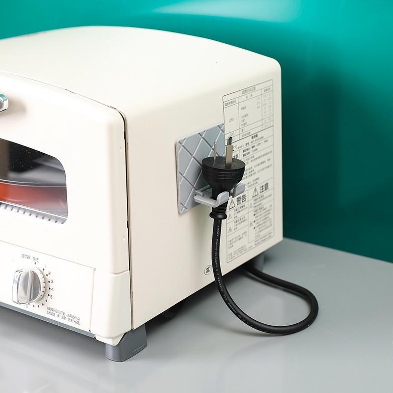 ［BJ商城］台灣現貨🇹🇼 折疊插座掛鈎廚房電器掛電線插頭粘鈎放插座電源線的收納掛架-細節圖3