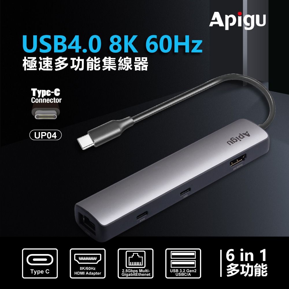 定余數位裝置 五~七合一 Hub集線器 4K高清 手機傳輸 100W快充 讀卡機-規格圖11