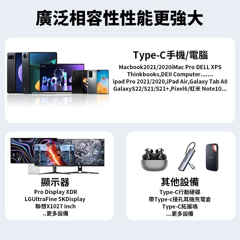 定余數位裝置  USB4 Type-C PD3.2 240W快充線 傳輸線 40Gbps 8K Type-C充電線-細節圖6