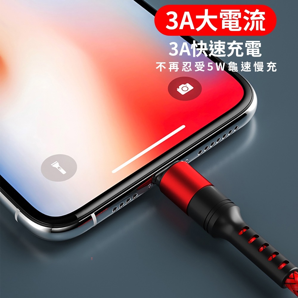 定余數位裝置  Iphone 數據線 充電線  傳輸線 蘋果 Iphone充電線 USB 快充線 2米 1米-細節圖6