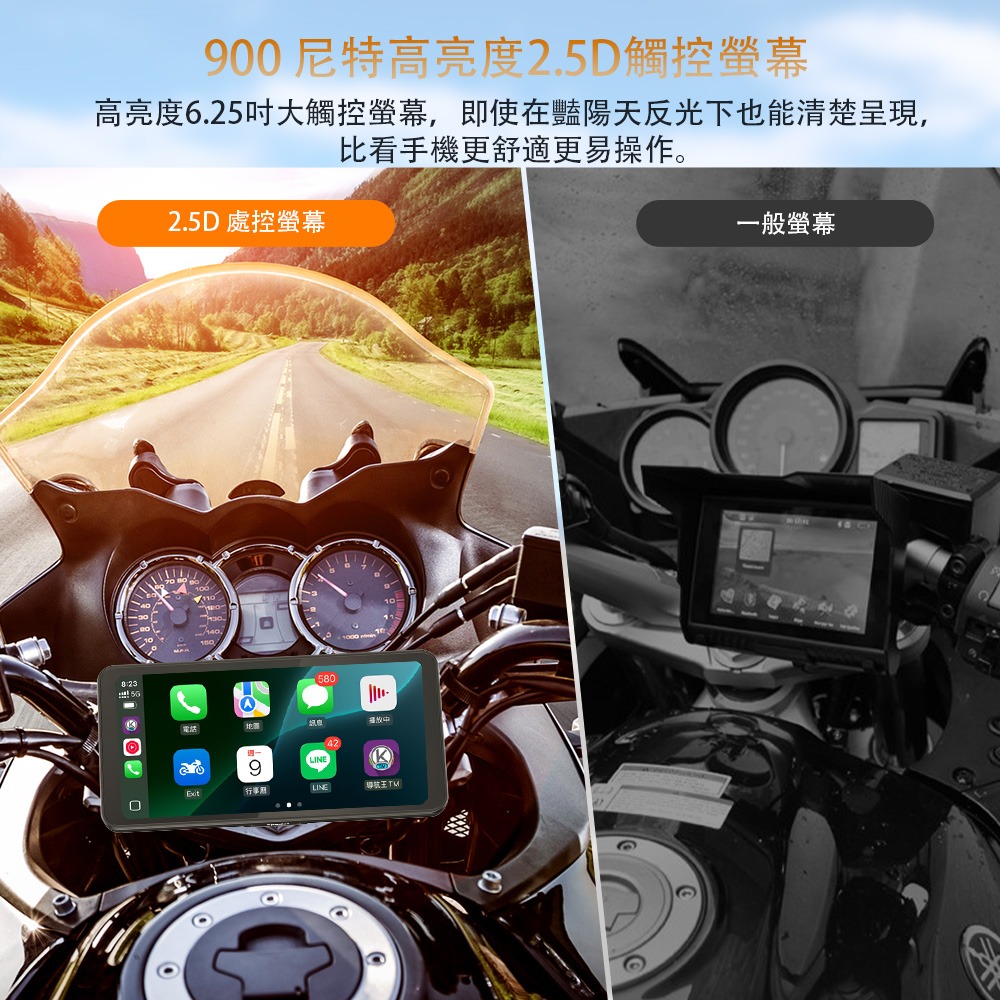 Spedal 勢必得 CL872 CarPlay/AndroidAuto雙系統 機車防水無線Carplay-細節圖2