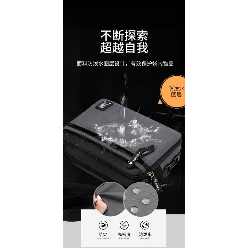 現貨 人氣新款超實用多分層防潑水郵差包 806-細節圖7