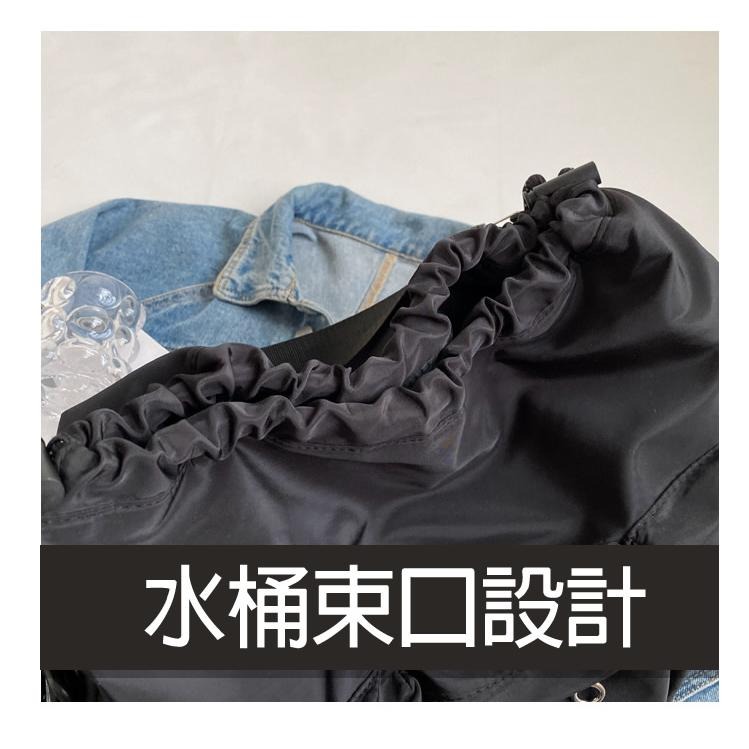 現貨 大容量工業風中性配帥輕量防潑水尼龍水桶包 3008#-細節圖2