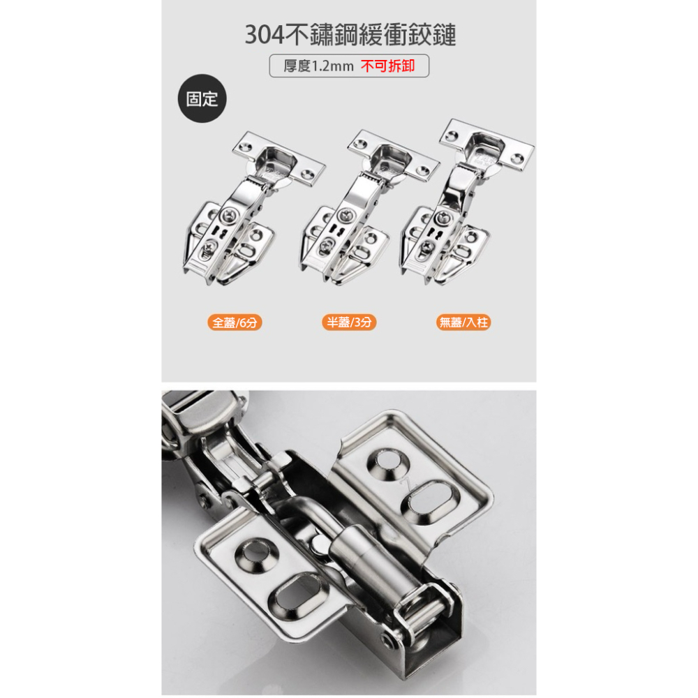 【水鈺五金舖】現貨出貨!! 緩衝型西德鉸鏈｜靜音緩衝｜3分/6分/入柱款｜櫥櫃門鉸鏈 安裝簡單不卡卡-細節圖5