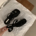 [LY櫥窗]甜美夏季必備!!水鑽愛心圓形粗跟涼鞋-LOVEWAY-規格圖3