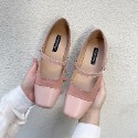 [LY櫥窗]白開水女孩♥馬卡龍瑪莉珍拼接軟面低跟芭蕾舞鞋L072501-規格圖2