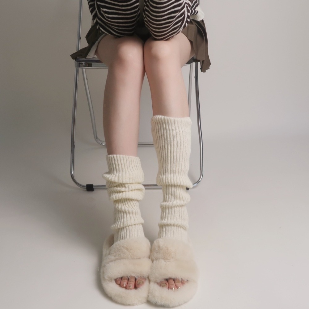 [LY櫥窗]日本甜妹~女高中生最愛針織保暖堆堆襪(三色)-細節圖2