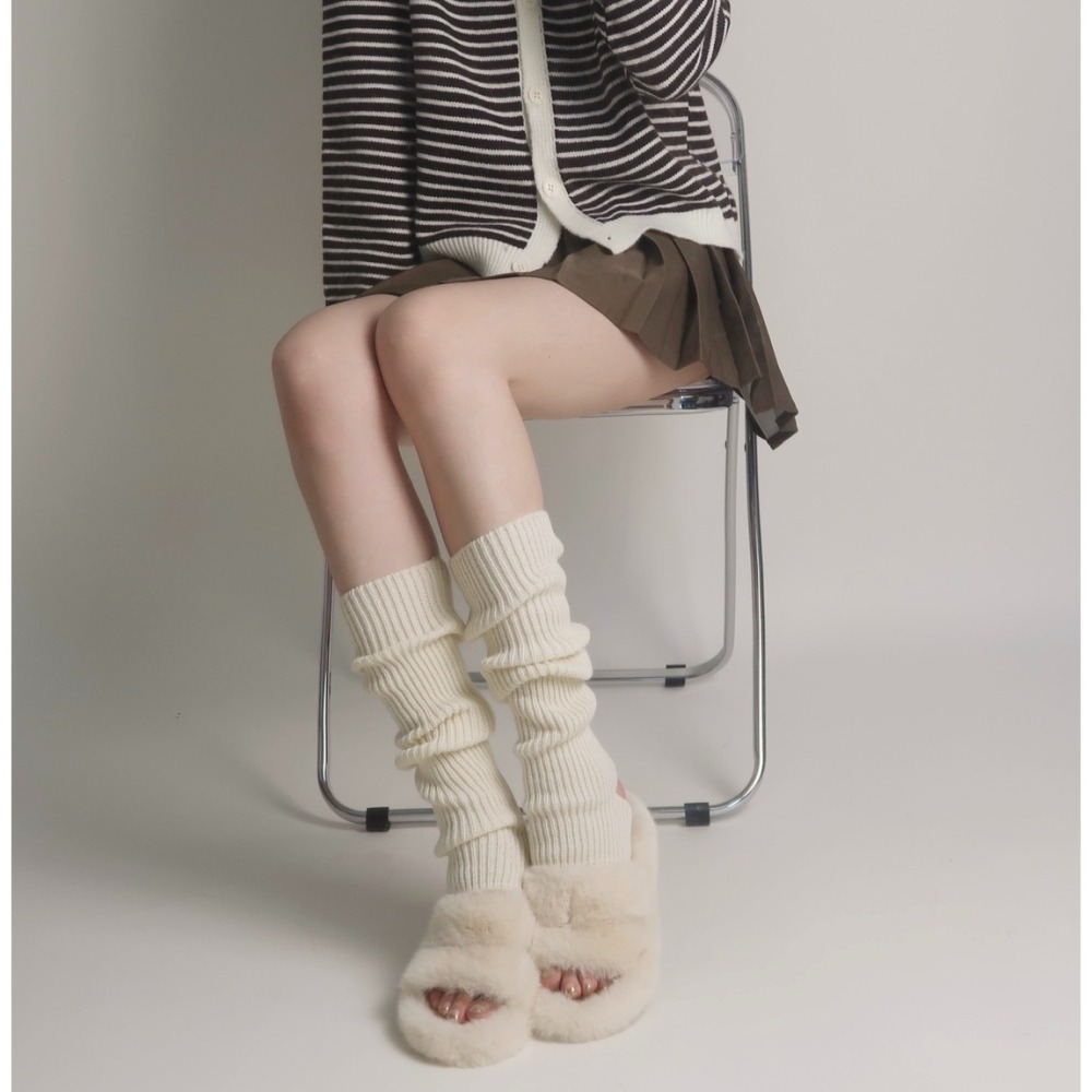 [LY櫥窗]日本甜妹~女高中生最愛針織保暖堆堆襪(三色)-細節圖3