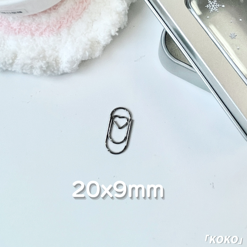 銀色愛心迴紋針-細節圖2