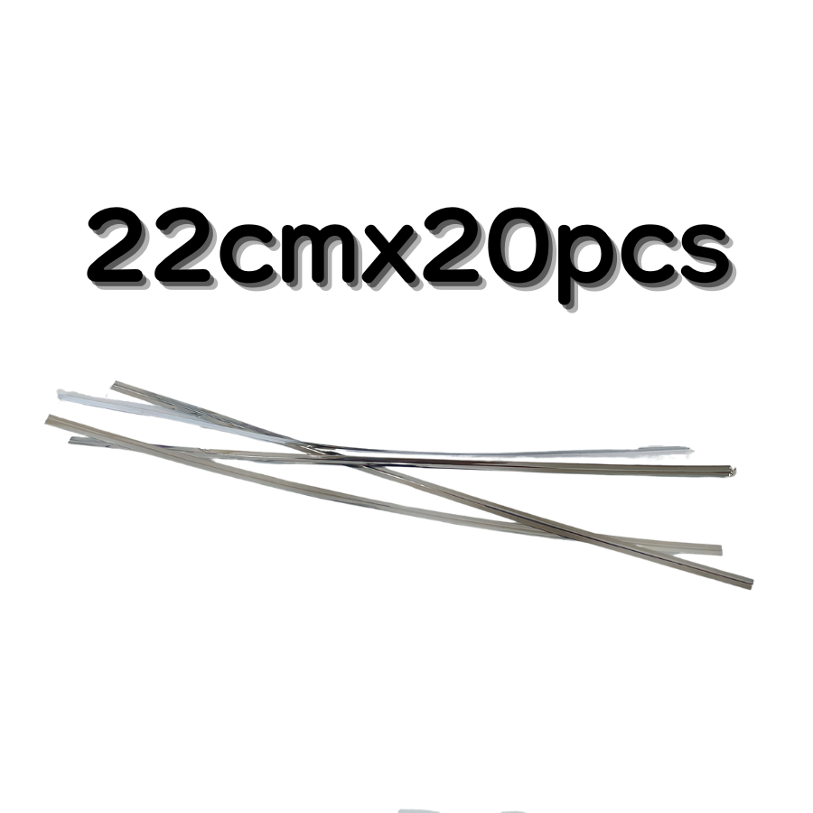 銀色扎絲帶20入