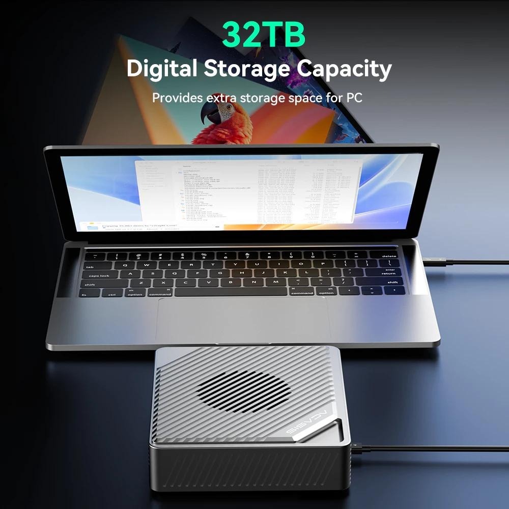 ICANSTron Thunderbolt 4 四槽 RAID 硬碟盒 40Gbps M.2 NVMe SSD 底座-細節圖6