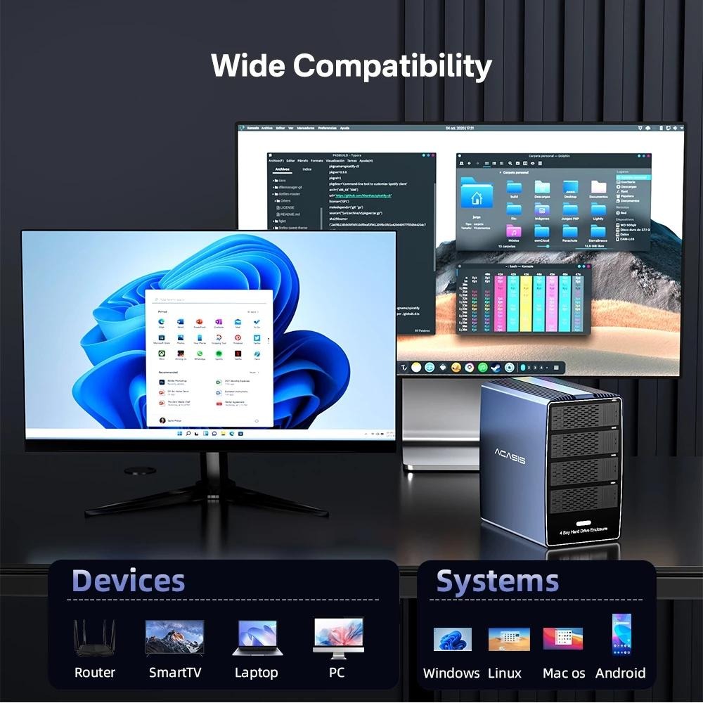 ACASIS SATA to USB 3.0 | 2.5/3.5 inch | SAS 4-Bays Enclosure-細節圖5