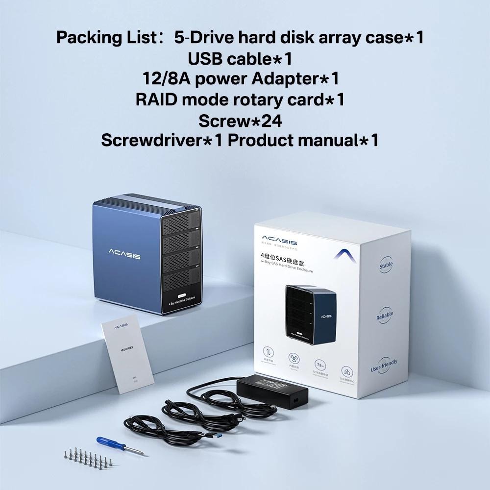 ACASIS SATA to USB 3.0 | 2.5/3.5 inch | SAS 4-Bays Enclosure-細節圖9