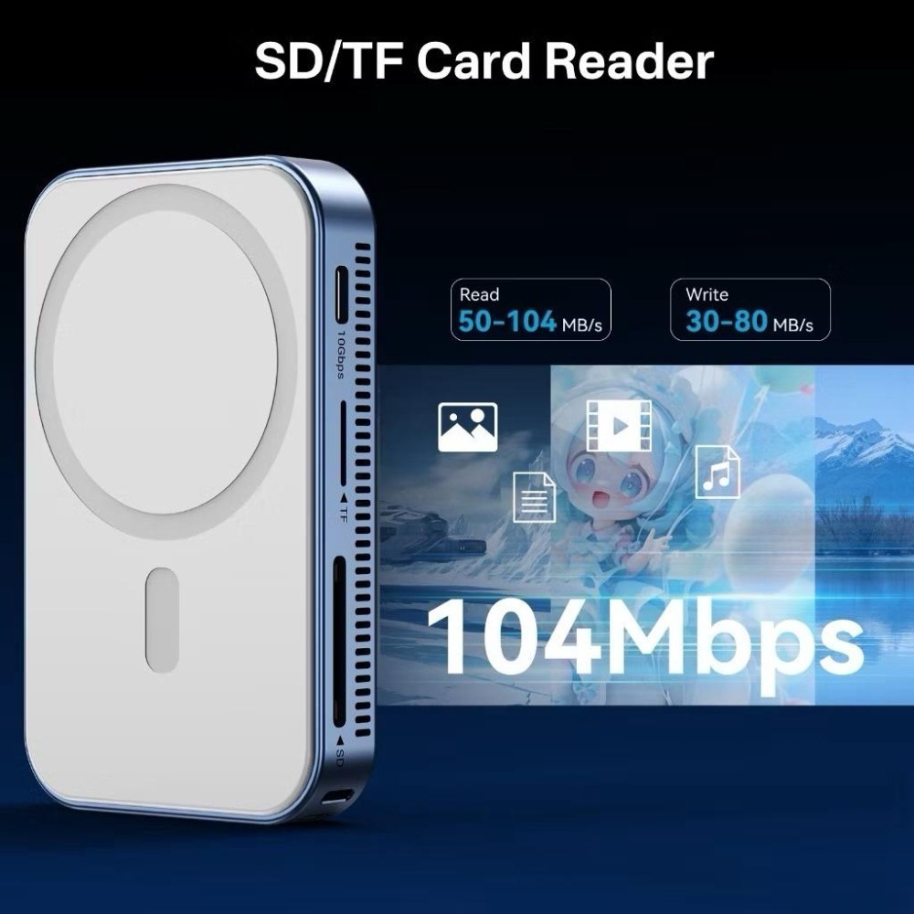 ICANSTron MagSafe 磁吸硬碟盒 iPhone 17 M.2 NVMe SSD 10Gbps 擴充-細節圖6