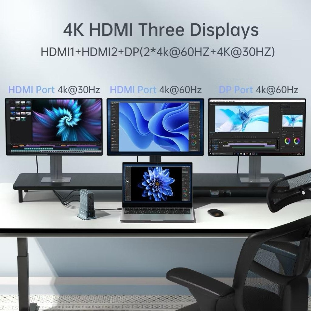 ICANSTron 15 in 1 USB-C Dock 4K60hz｜HDMI/DP-細節圖3