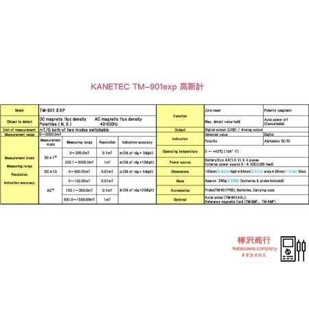 KANETEC TM-901EXP 強力磁力計 高斯計 特斯拉計 0.01mT 高精度 日本製造 附發票 現貨-細節圖6