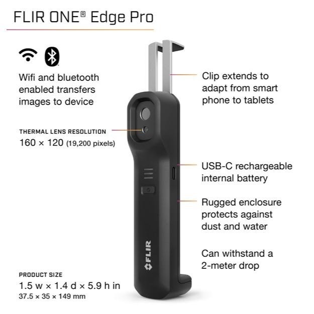 FLIR ONE Edge Pro 無線手機熱顯像儀 分離式 熱成像儀 MSX 技術 查漏水 專業維修 現貨 附發票-細節圖5
