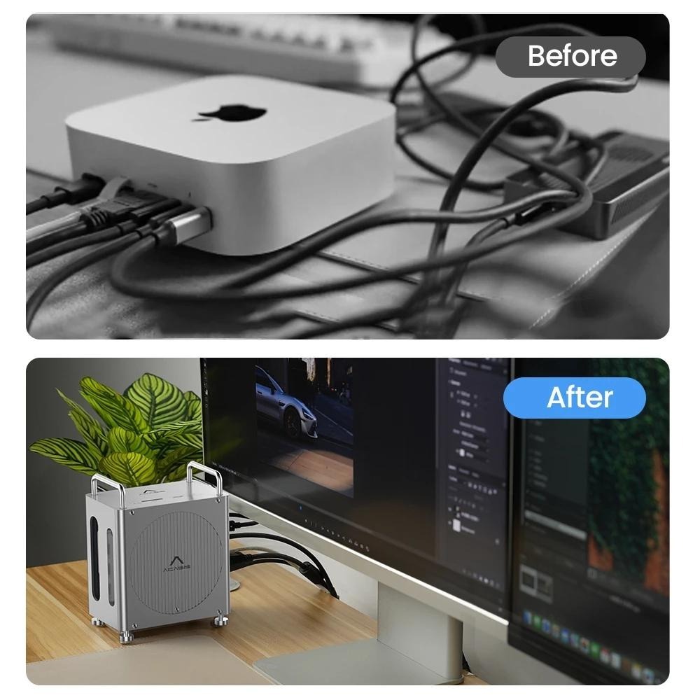 ICANSTron 8合1 Mac Mini M4 底座 40Gbps M.2 SSD 擴充塢 Hub-細節圖7