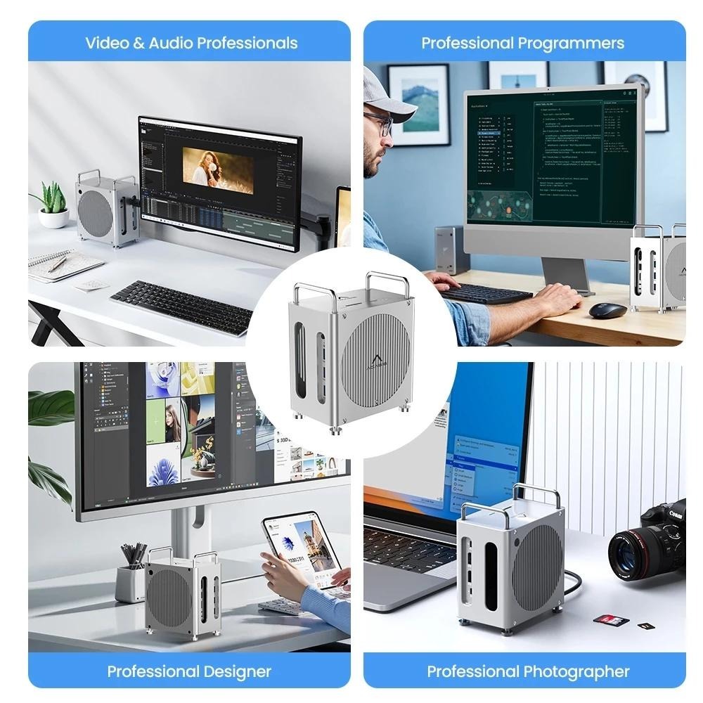 ICANSTron 8合1 Mac Mini M4 底座 40Gbps M.2 SSD 擴充塢 Hub-細節圖8