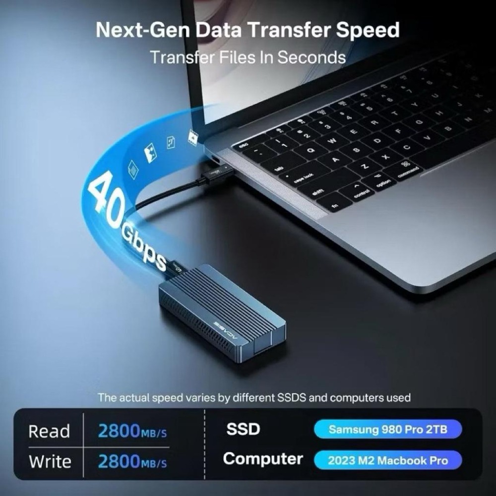ACASIS Thunderbolt3/4｜USB4.0｜40Gbps｜ M.2 NVME SSD-細節圖4
