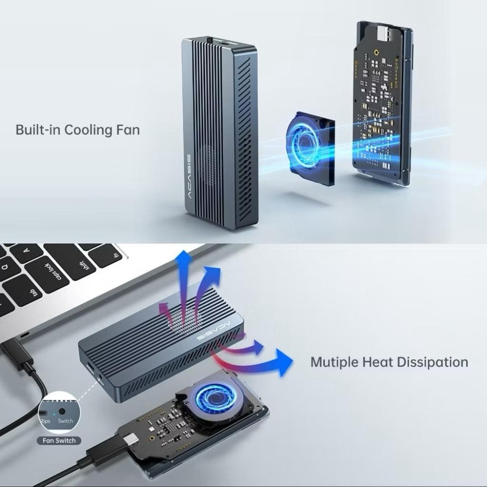 ICANSTron Thunderbolt 4 硬碟盒 40Gbps USB4 M.2 NVMe 外接盒 擴充-細節圖8