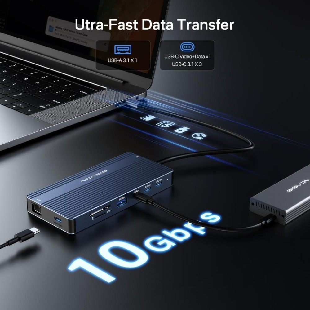 ICANSTron 14合1 擴充塢 4K60Hz HDMI/DP 筆電集線器 Hub 轉接頭-細節圖6
