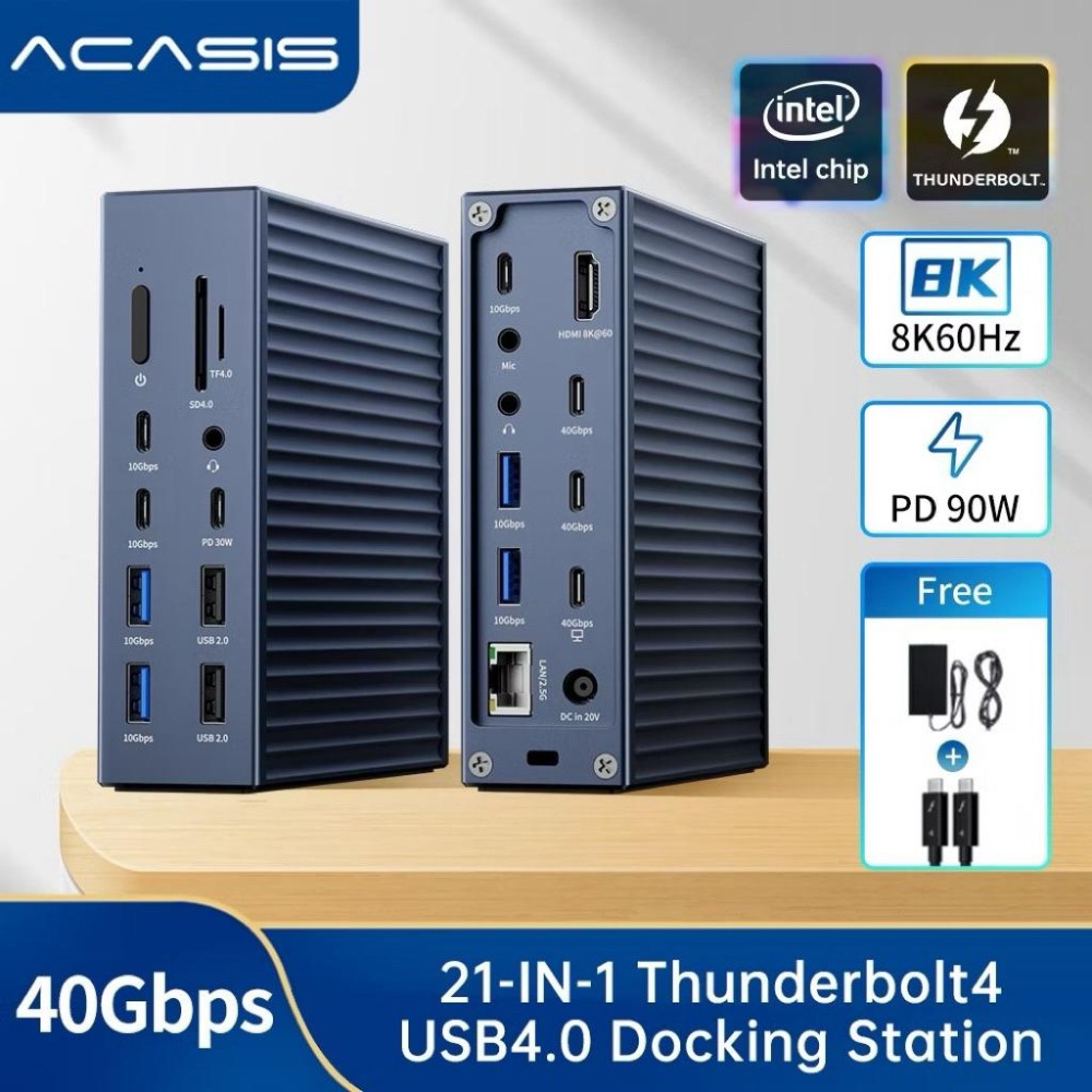 ACASIS Thunderbolt4 Dock｜USB4.0｜21 in 1｜90W charging-細節圖2
