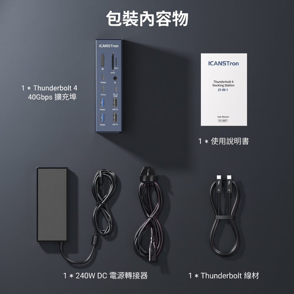 【ICANSTron】Thunderbolt 4 擴充底座 USB4 支援 90W 充電 | 現貨 附發票 保固-細節圖7