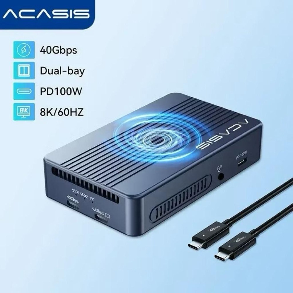 ICANSTron Thunderbolt 4 硬碟盒 40Gbps M.2 NVMe SSD 擴充外接盒-細節圖2
